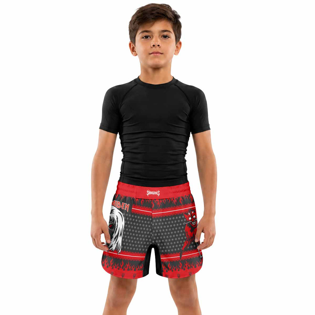 Iron Maiden Devil Kids Grappling Shorts - lifestyle