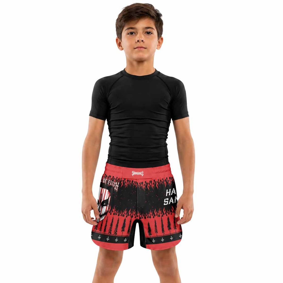 Cradle of Filth Hail Santa Kids Grappling Shorts - lifestyle