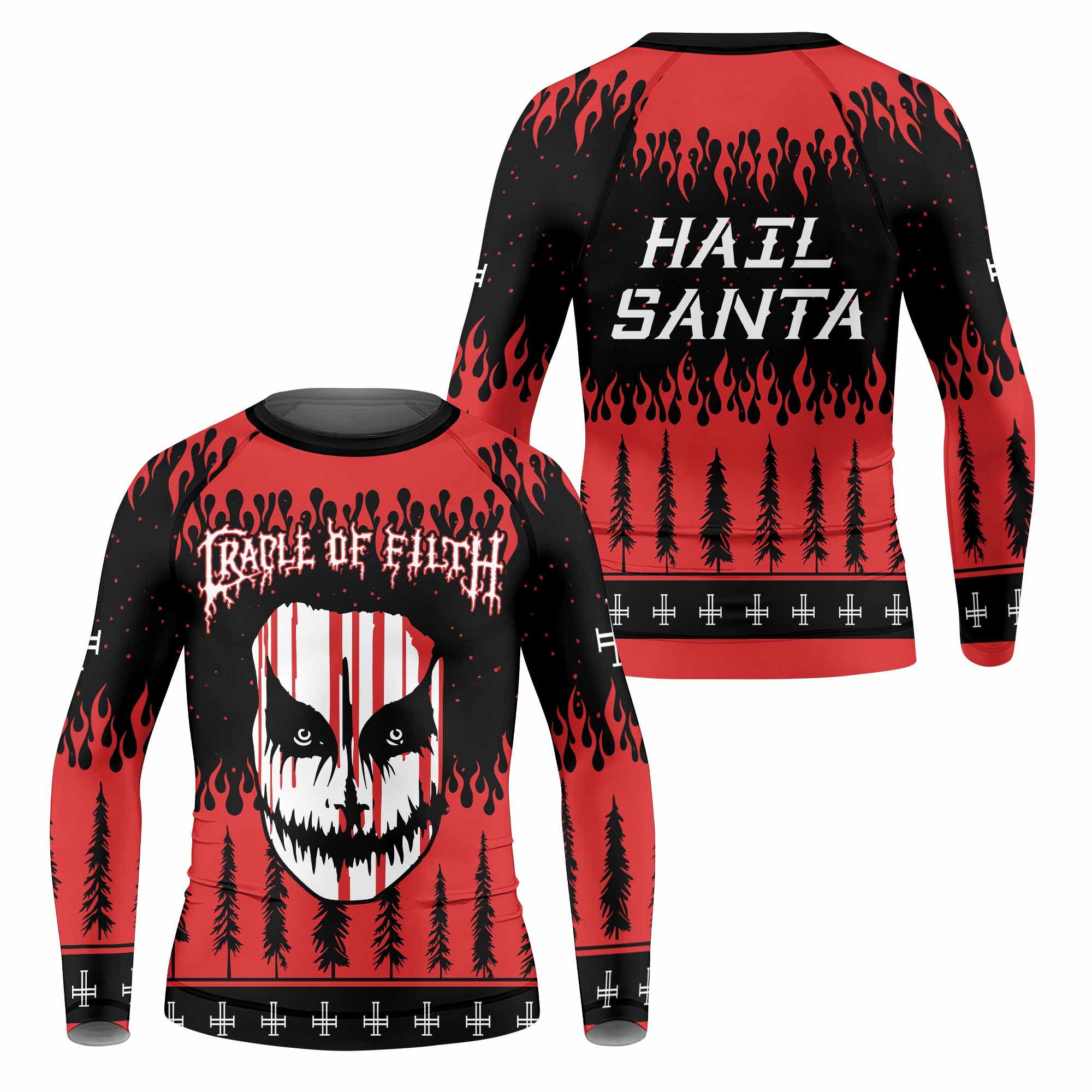 Cradle of Filth Hail Santa Kids Rash Guard