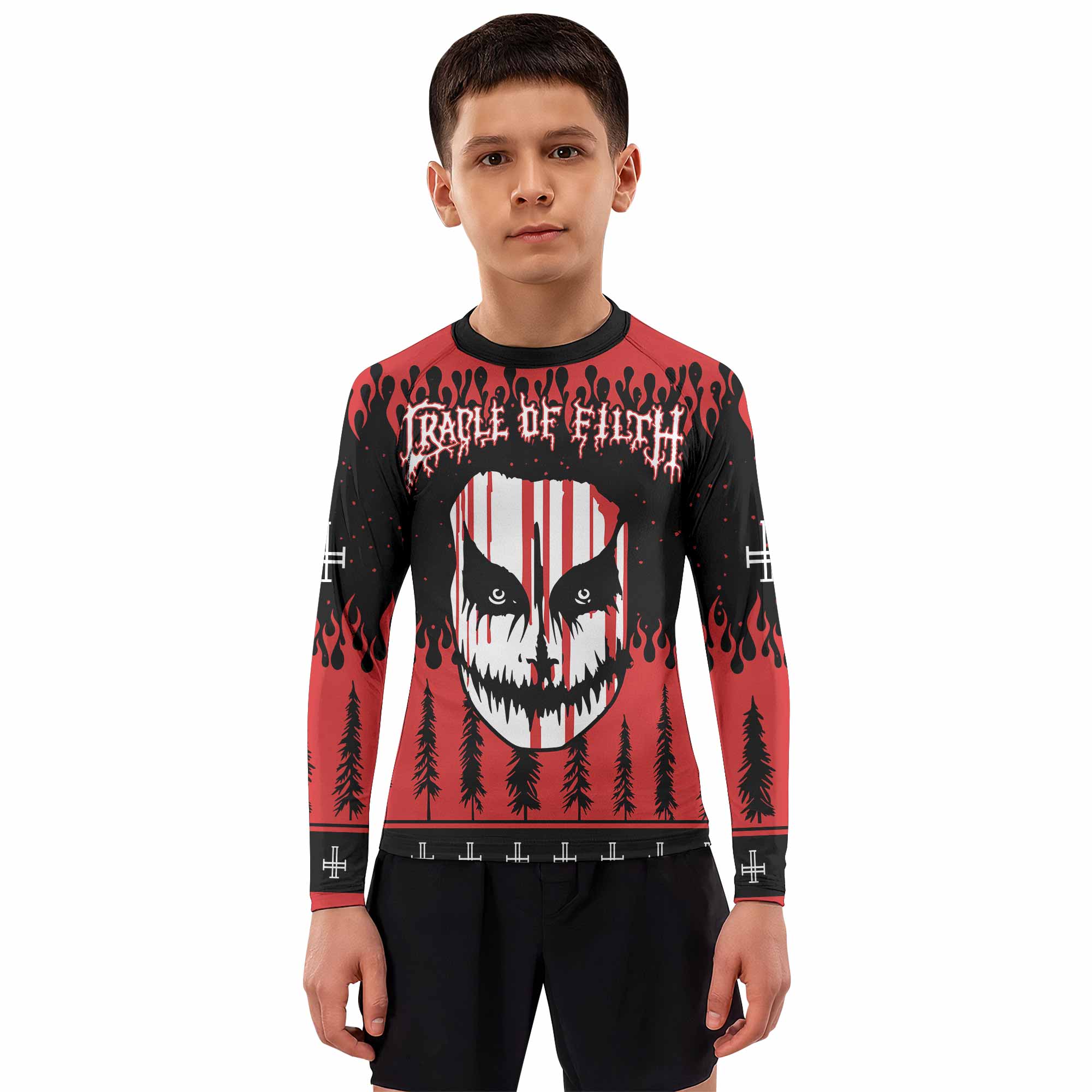 Cradle of Filth Hail Santa Kids Rash Guard