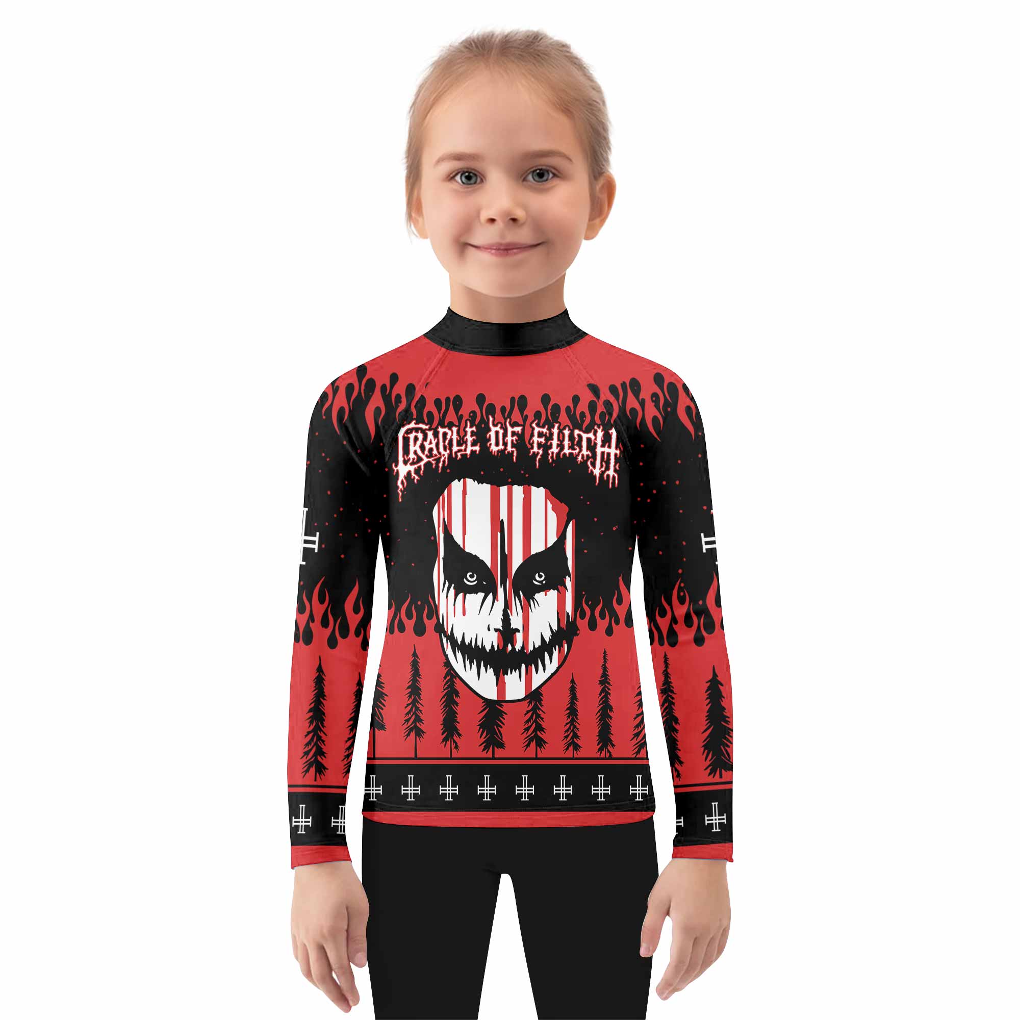 Cradle of Filth Hail Santa Kids Rash Guard