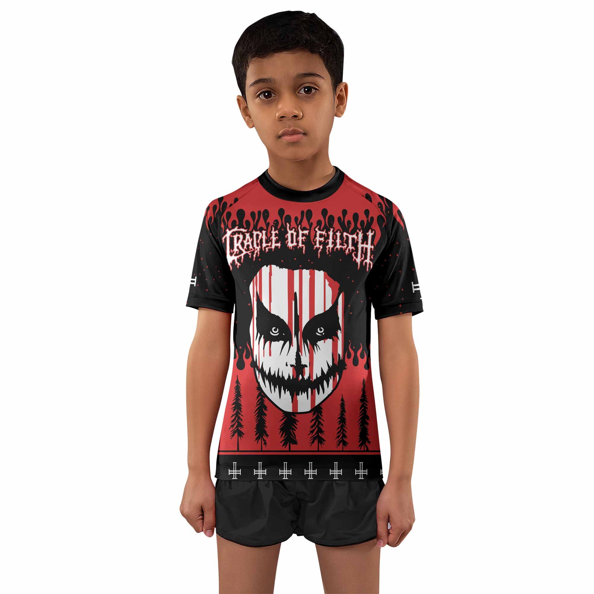 Cradle of Filth Hail Santa Kids Rash Guard