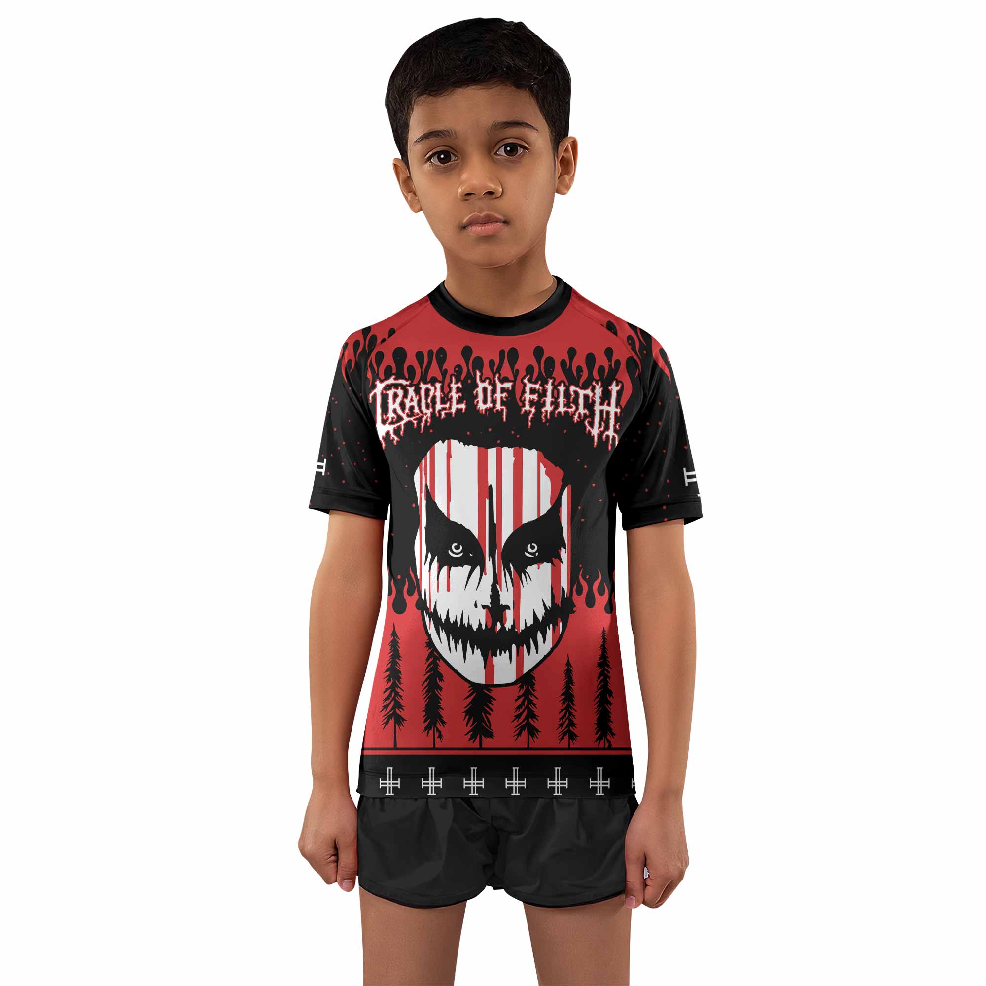 Cradle of Filth Hail Santa Kids Rash Guard