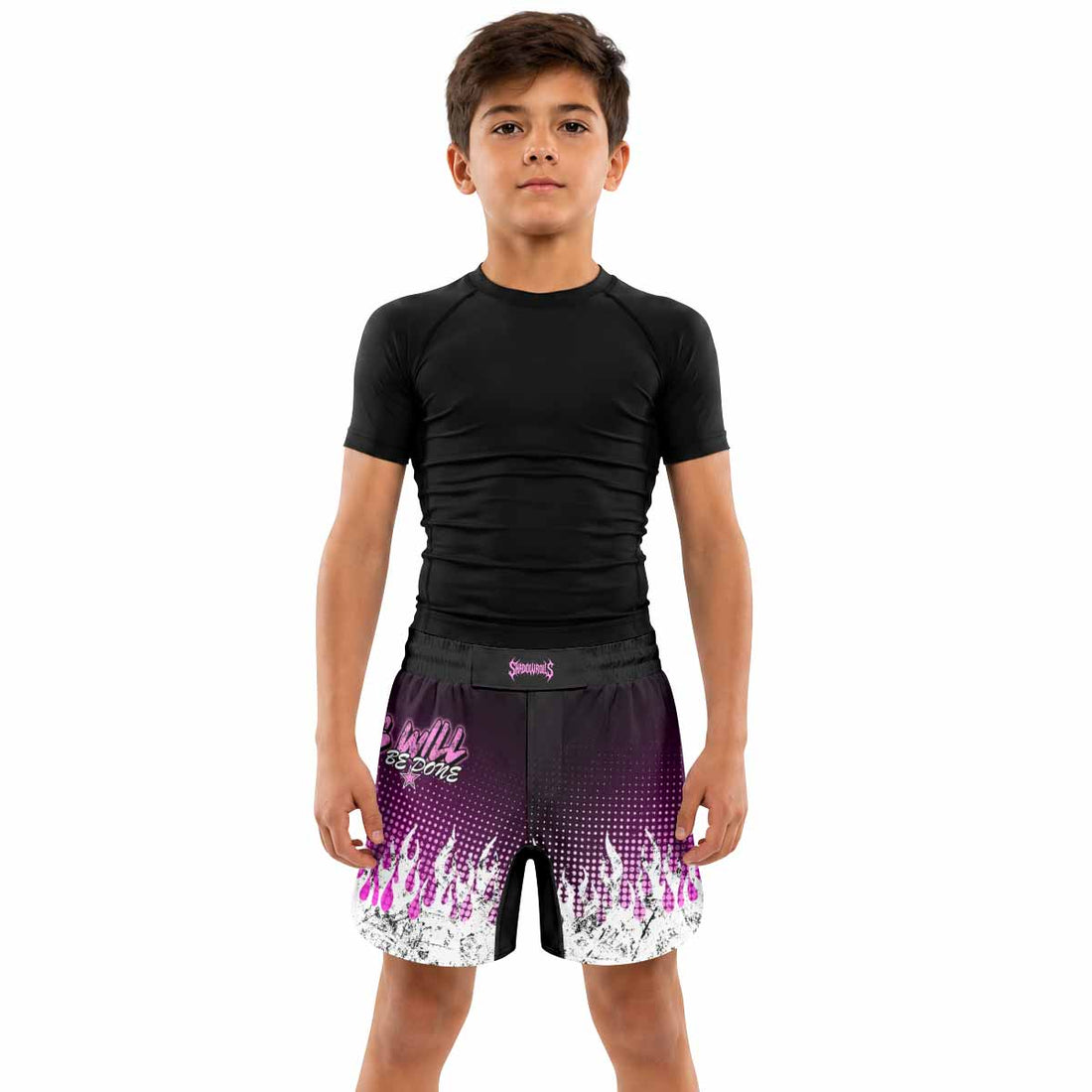 God's Will Be Done Kids Grappling Shorts - lifestyle