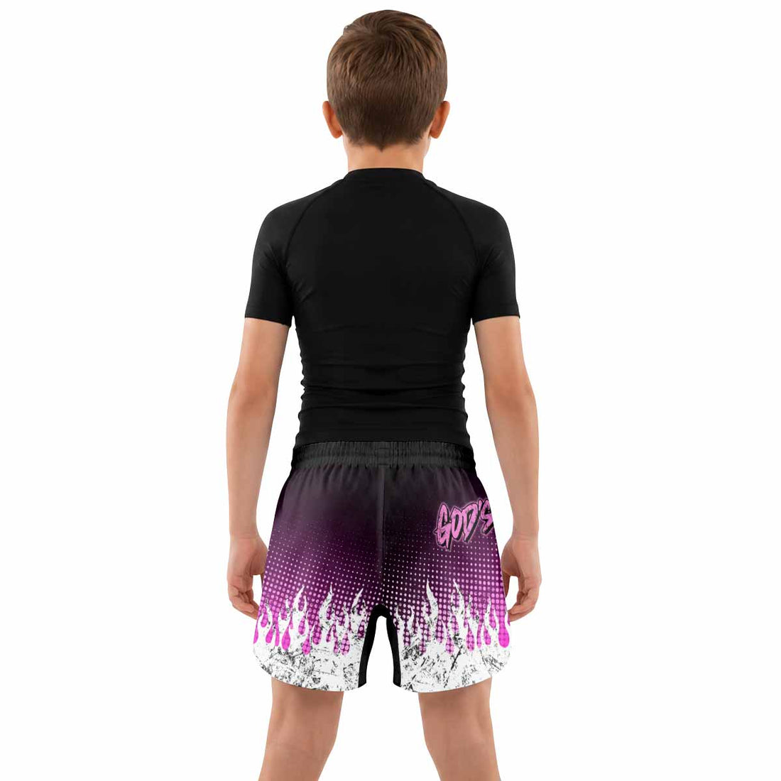 God's Will Be Done Kids Grappling Shorts - lifestyle
