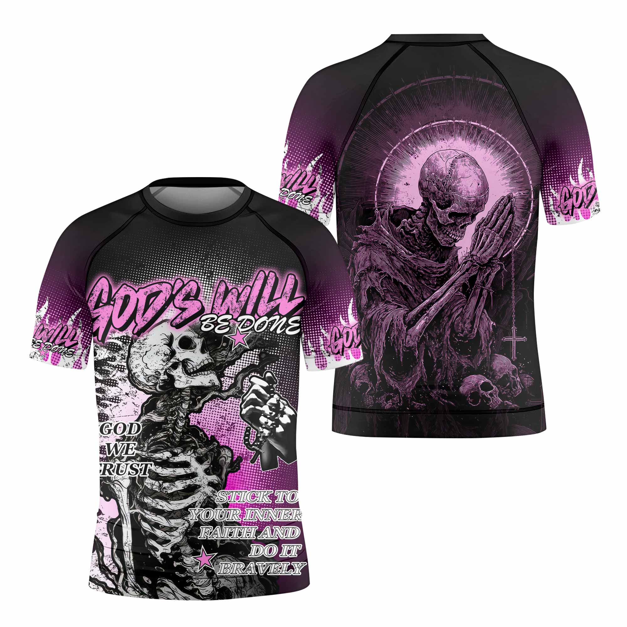 God's Will Be Done Kids Rash Guard