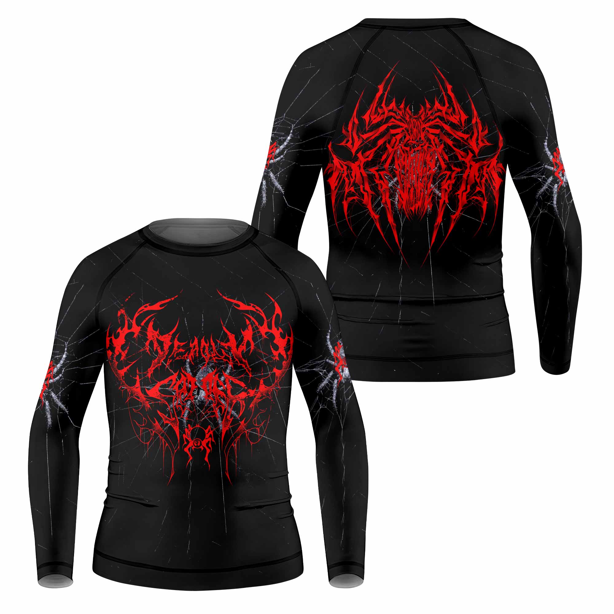 Crimson Arachnid Metal Kids Rash Guard