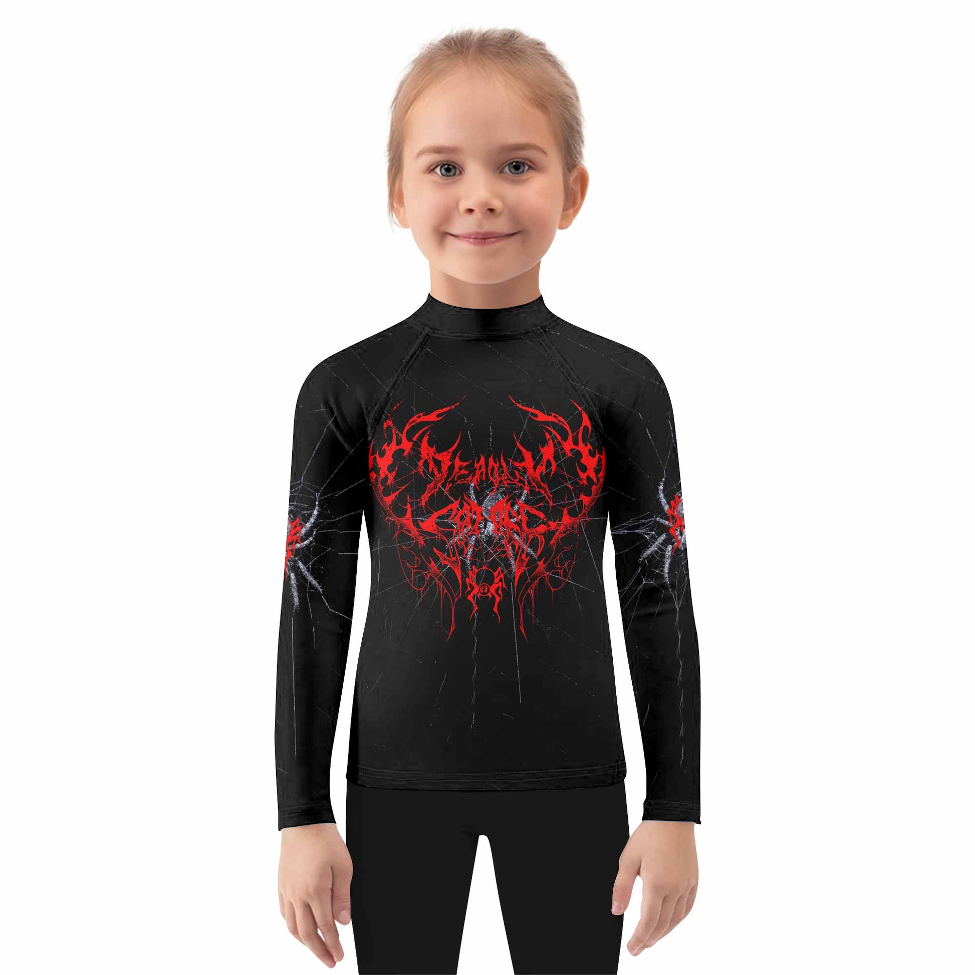 Crimson Arachnid Metal Kids Rash Guard