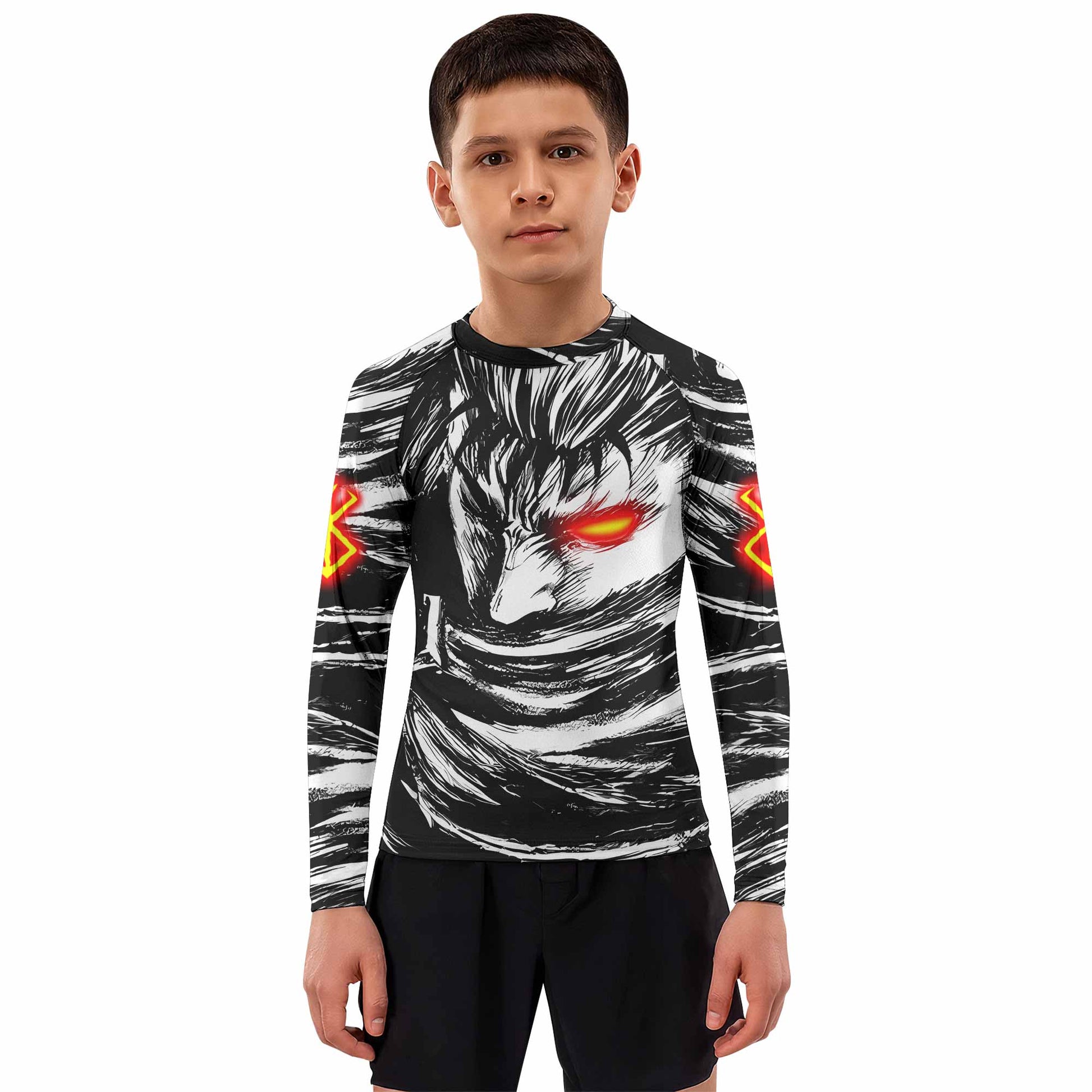 Black Swordsman Berserk Kids Rash Guard