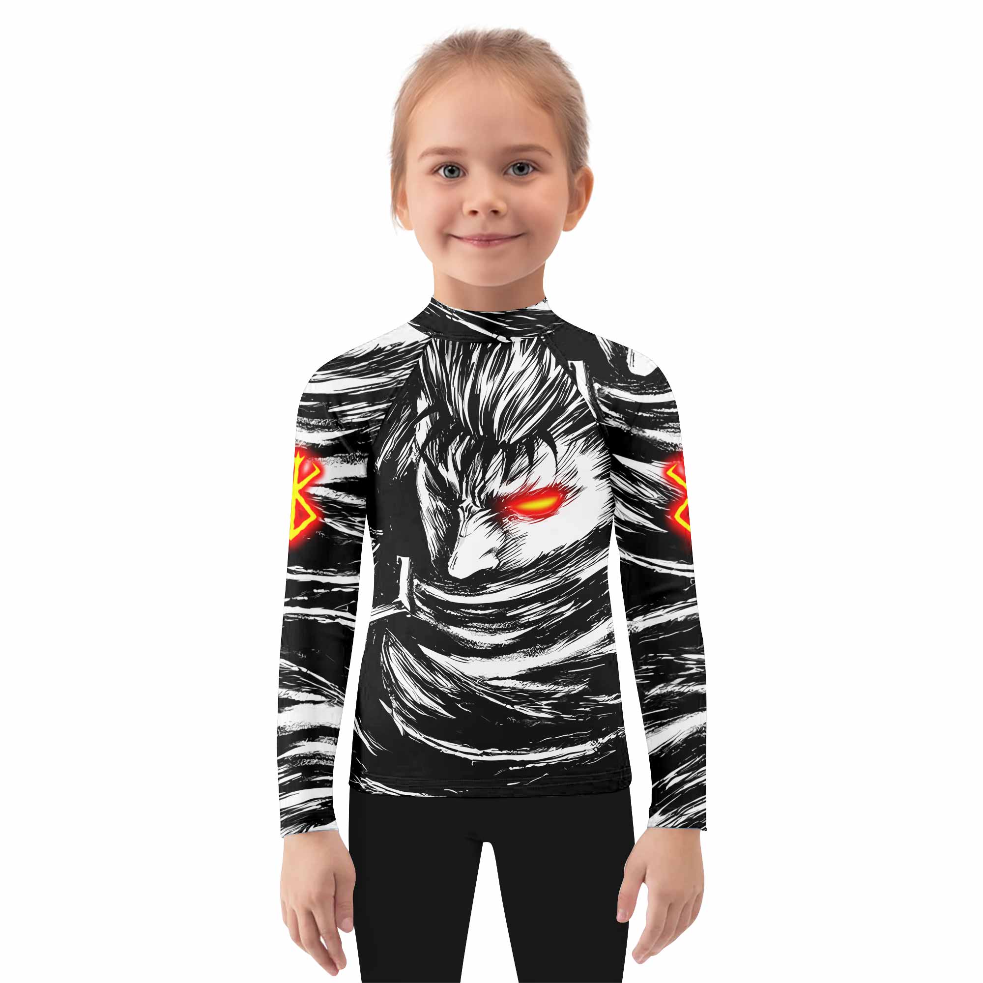 Black Swordsman Berserk Kids Rash Guard