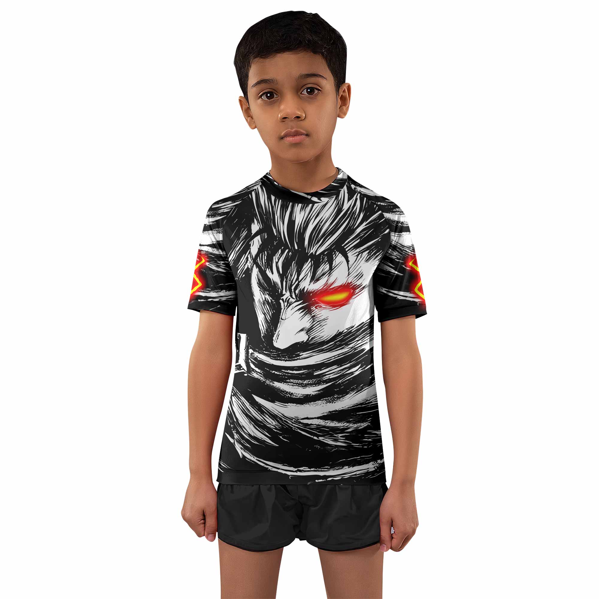 Black Swordsman Berserk Kids Rash Guard