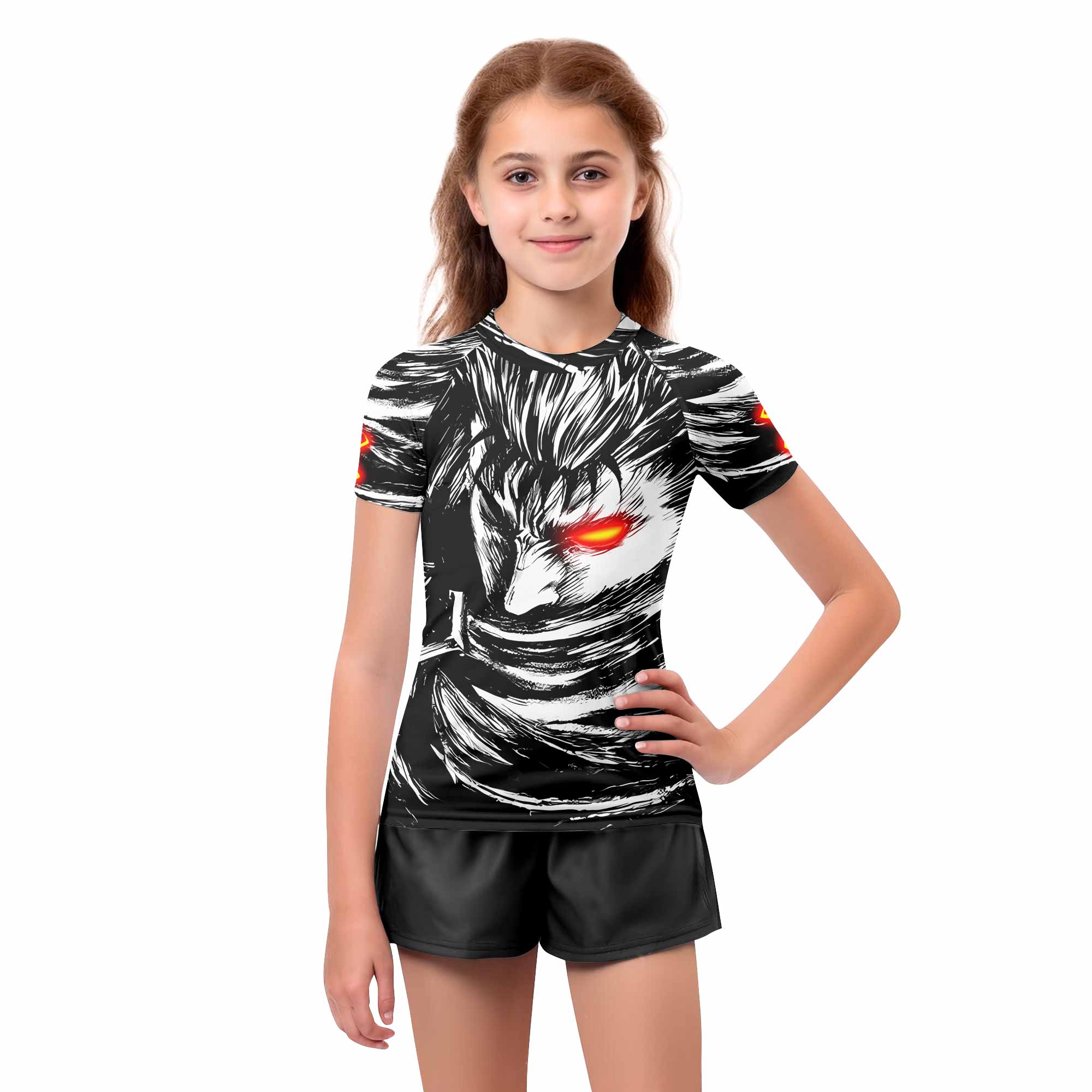 Black Swordsman Berserk Kids Rash Guard