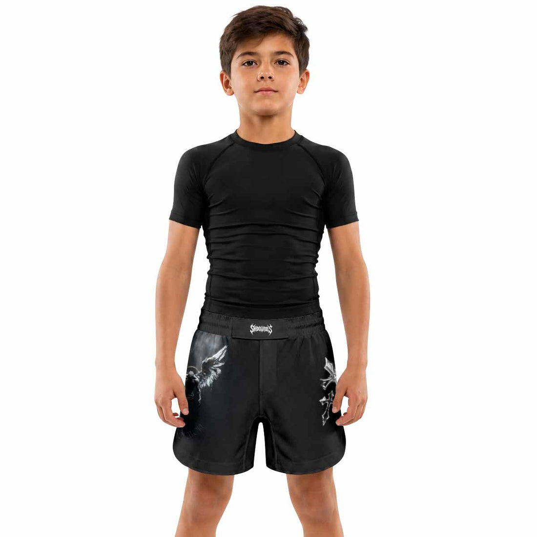 Memento Mori Kids Grappling Shorts - lifestyle