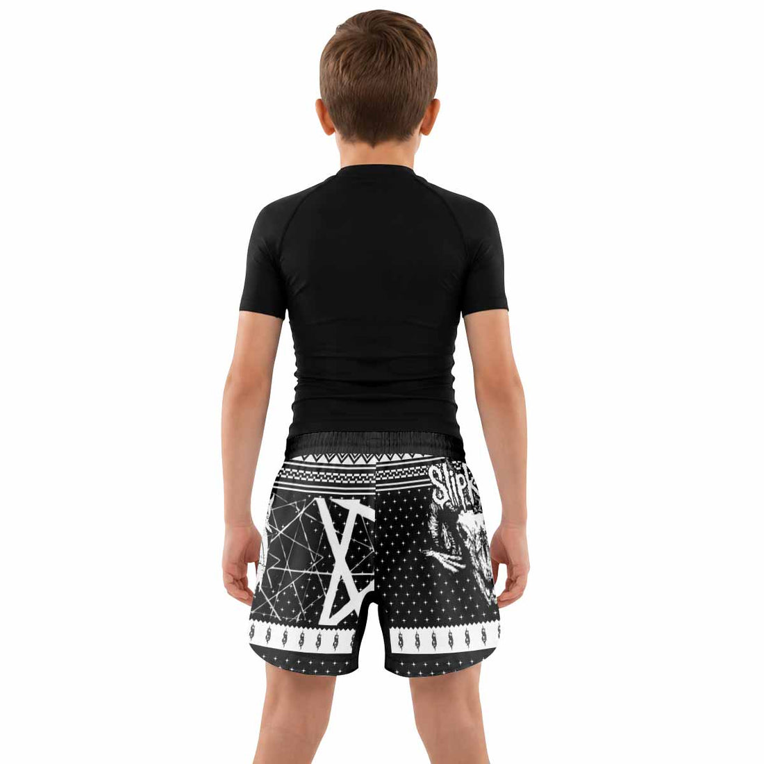 Slipknot Baphomet Kids Grappling Shorts - lifestyle