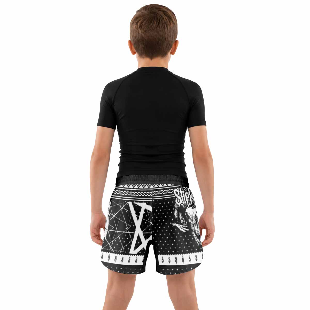 Slipknot Baphomet Kids Grappling Shorts - lifestyle