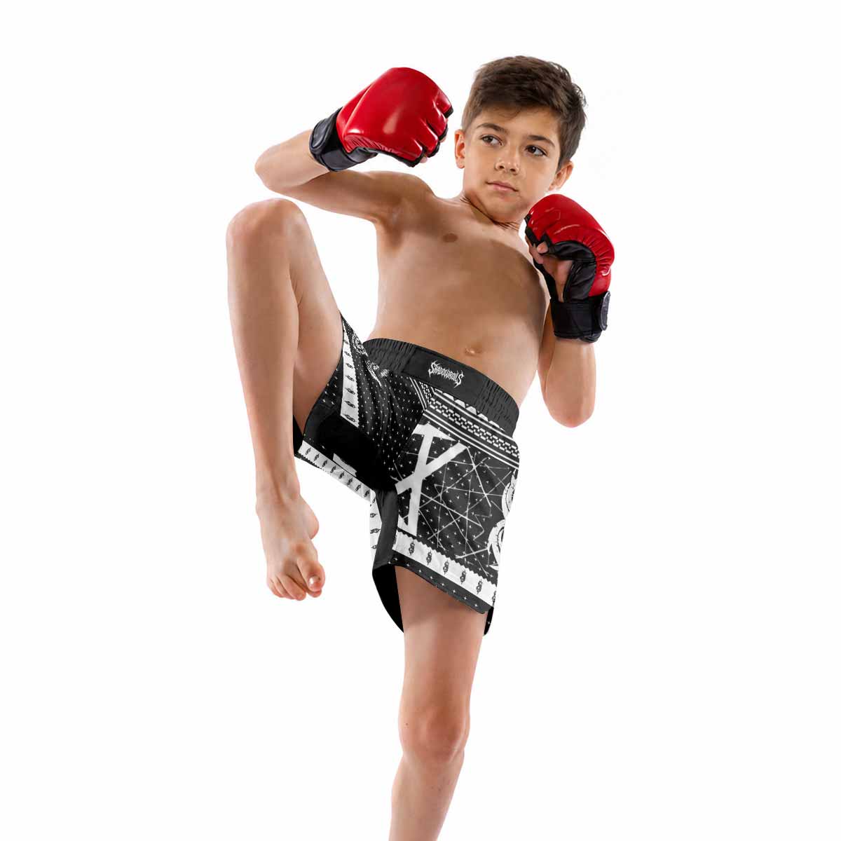 Slipknot Baphomet Kids Grappling Shorts - lifestyle