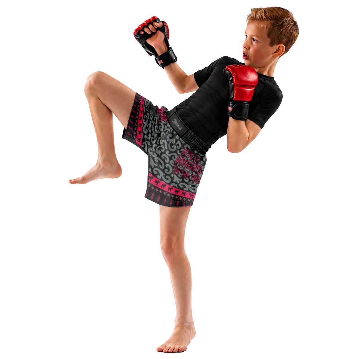 Slipknot Maggots Kids Grappling Shorts - lifestyle