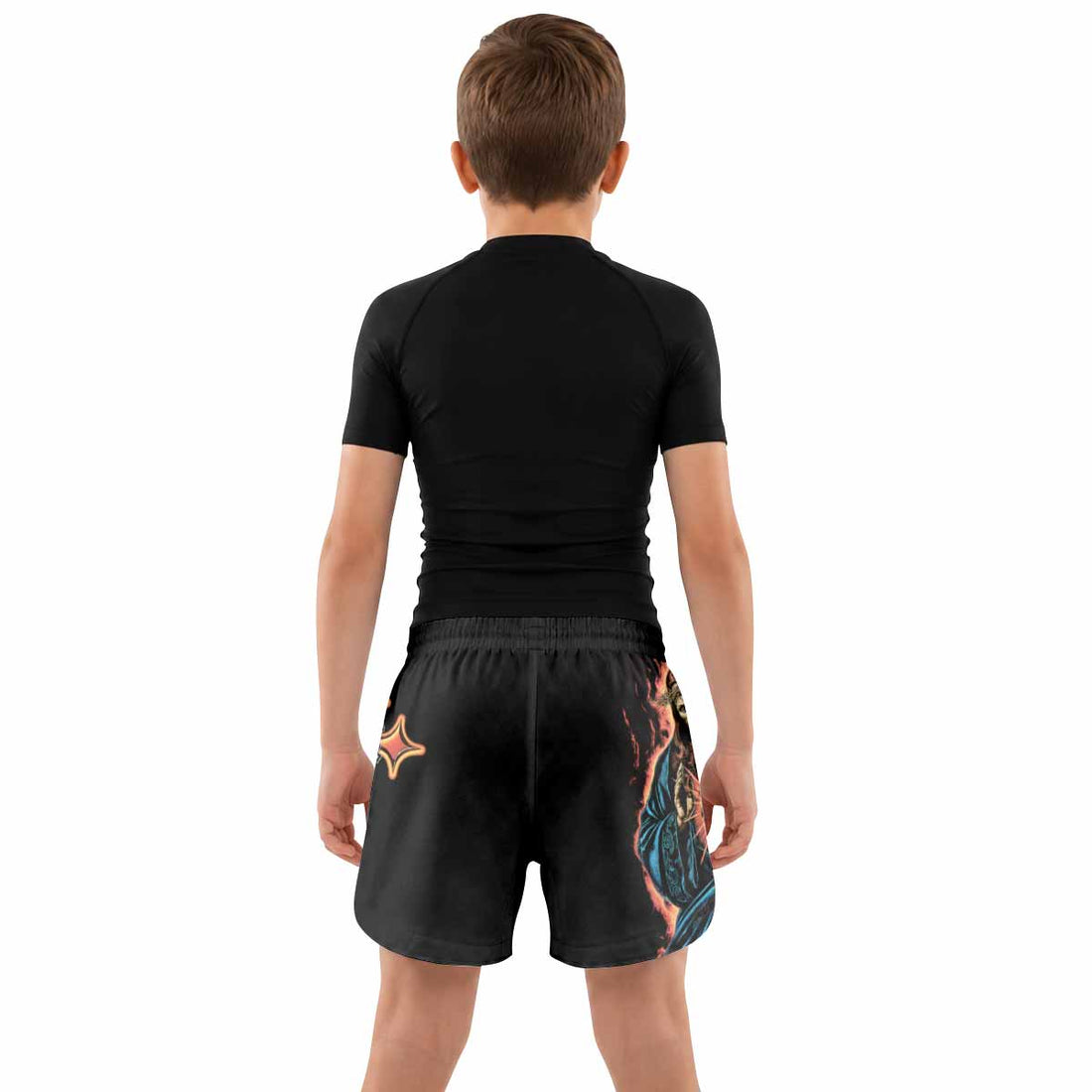 Sacred Heart Kids Grappling Shorts - lifestyle