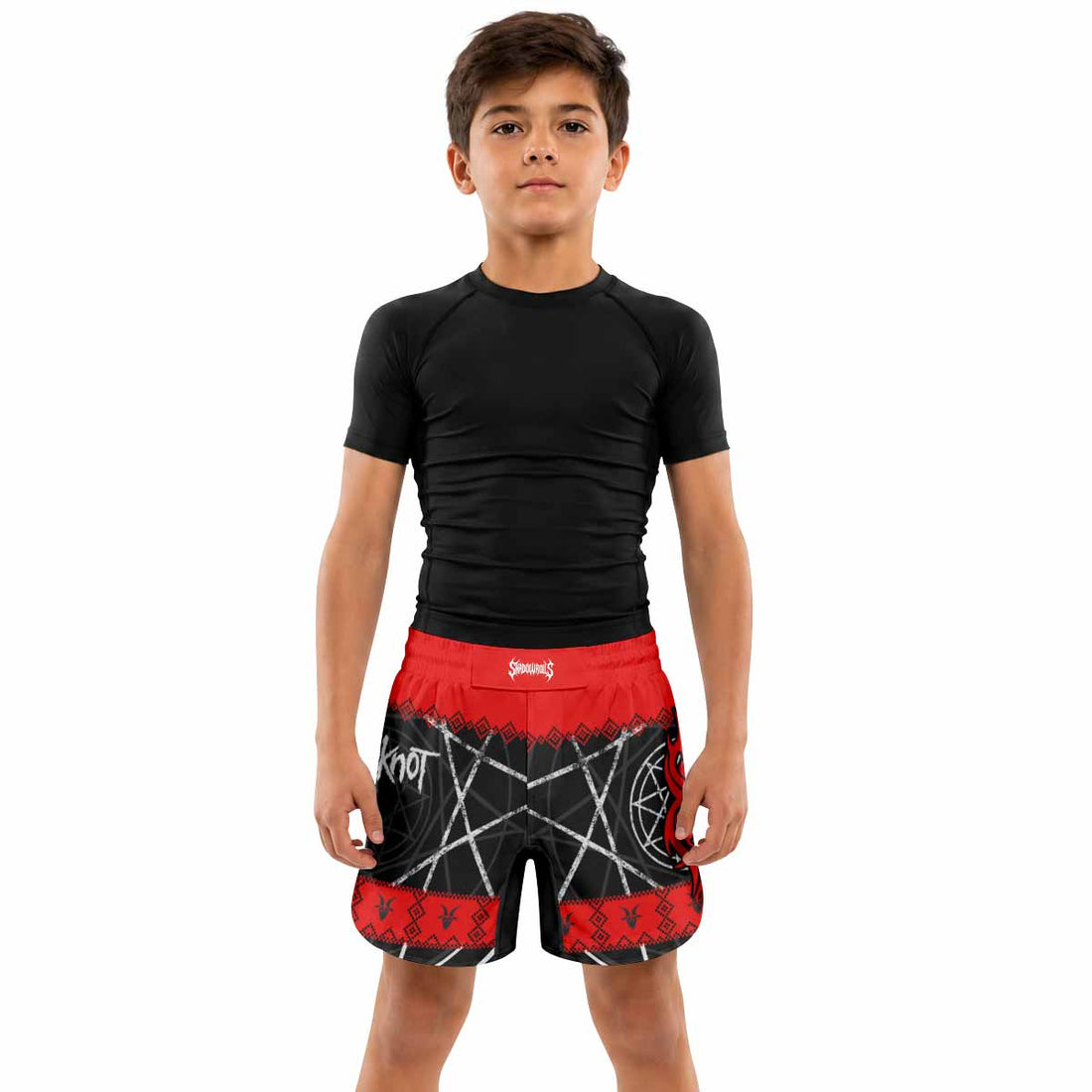 Baphomet Slipknot Kids Grappling Shorts - lifestyle