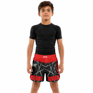 Baphomet Slipknot Kids Grappling Shorts - lifestyle