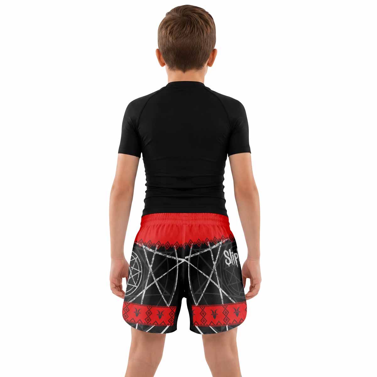 Baphomet Slipknot Kids Grappling Shorts - lifestyle