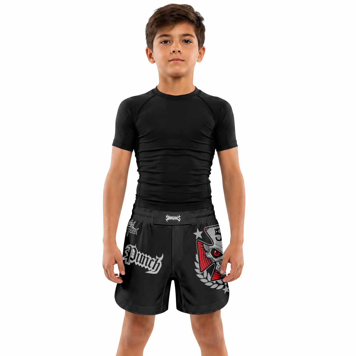 Death Punch Kids Grappling Shorts - lifestyle