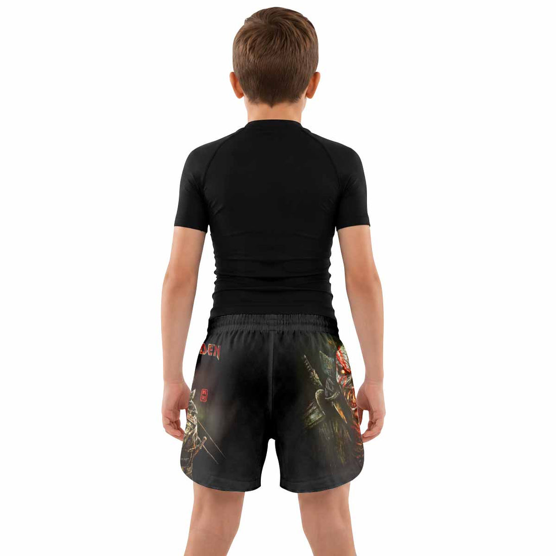 Iron Maiden Samurai Kids Grappling Shorts - lifestyle