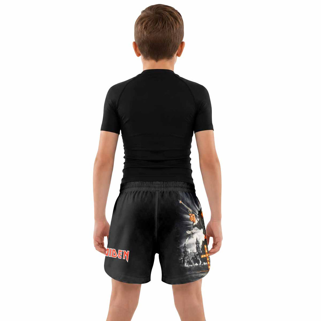 Iron Maiden Nights Of The Dead Kids Grappling Shorts - lifestyle