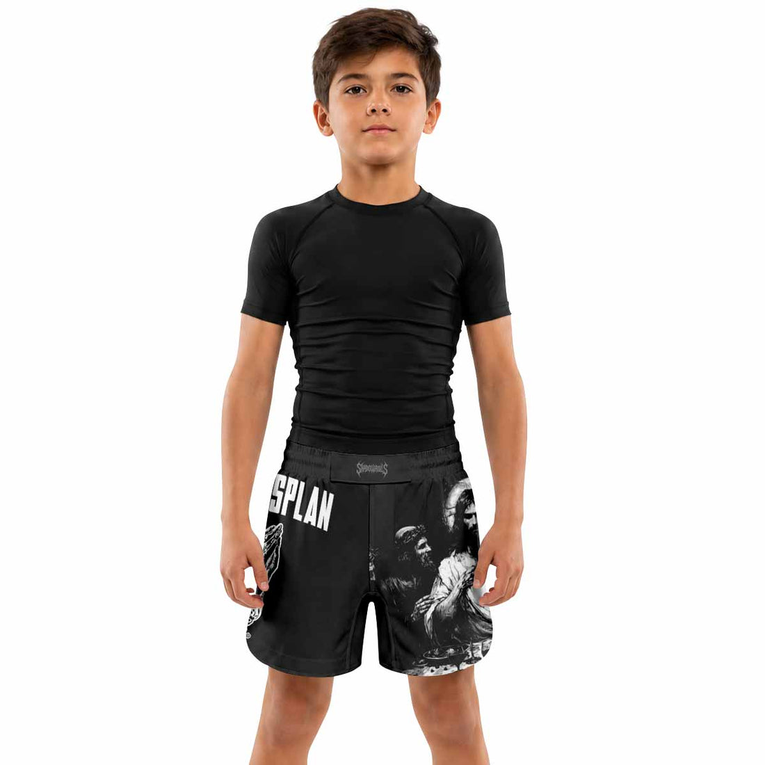 God's Plan Kids Grappling Shorts - lifestyle