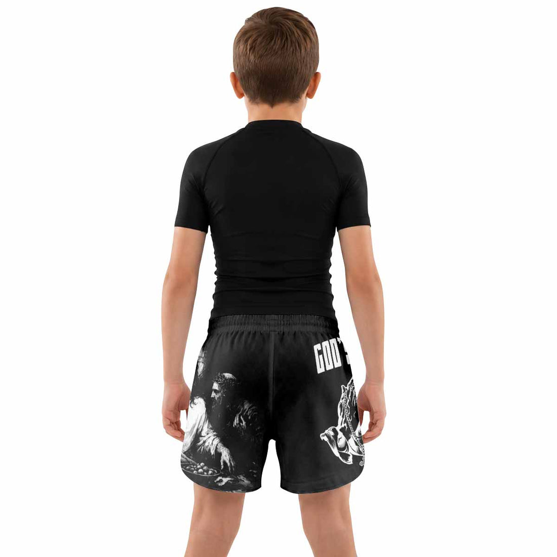 God's Plan Kids Grappling Shorts - lifestyle