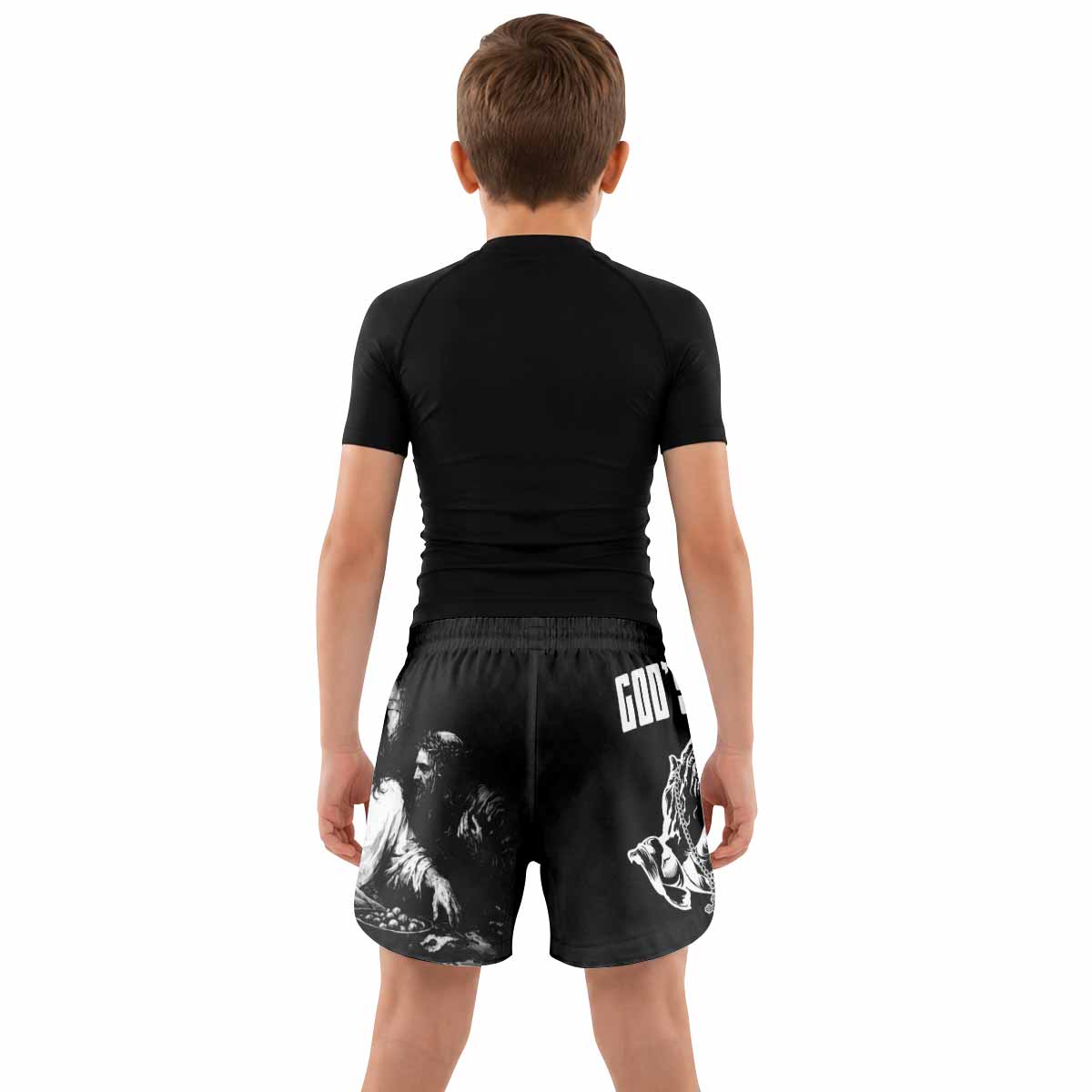 God's Plan Kids Grappling Shorts - lifestyle