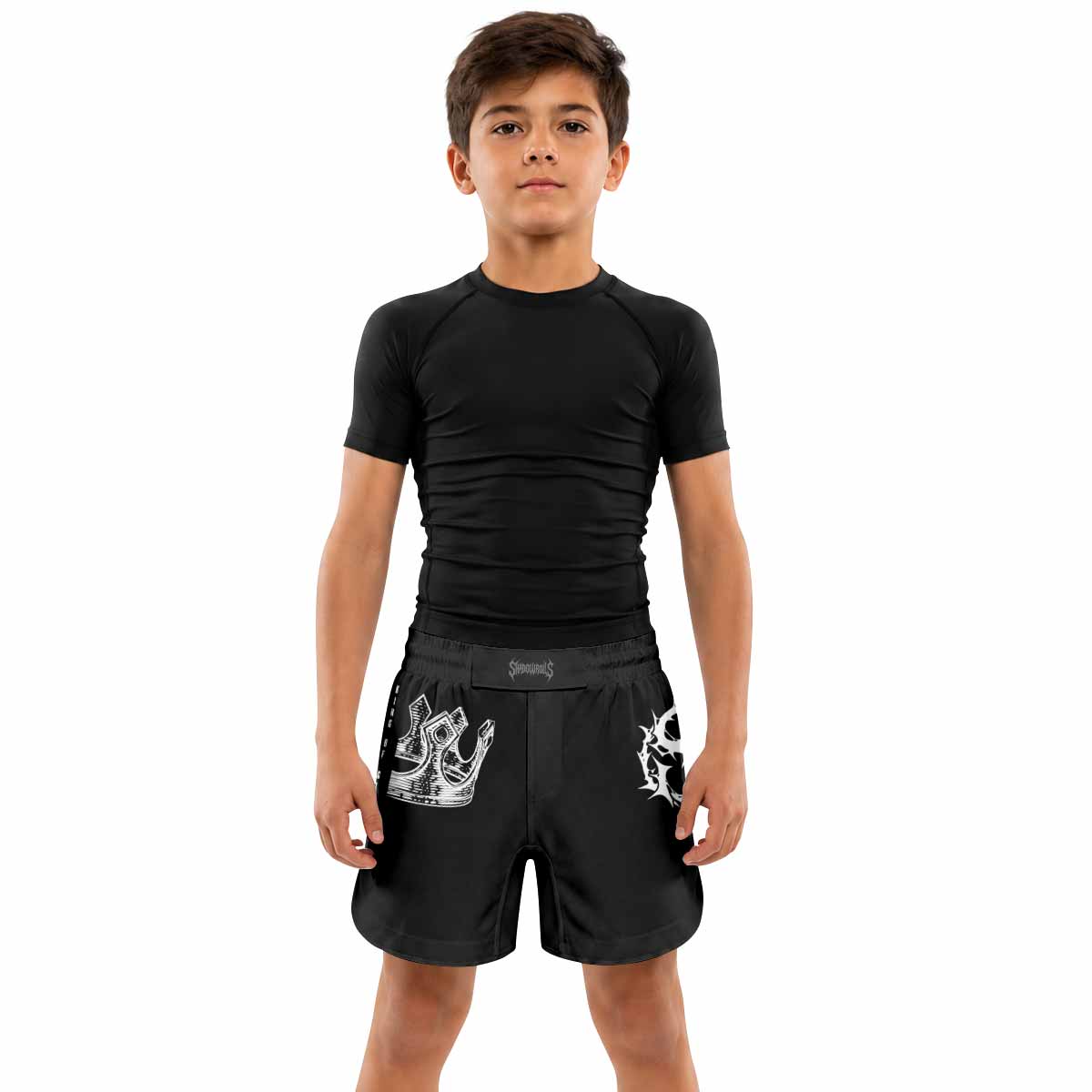 The King of Glory Kids Grappling Shorts - lifestyle