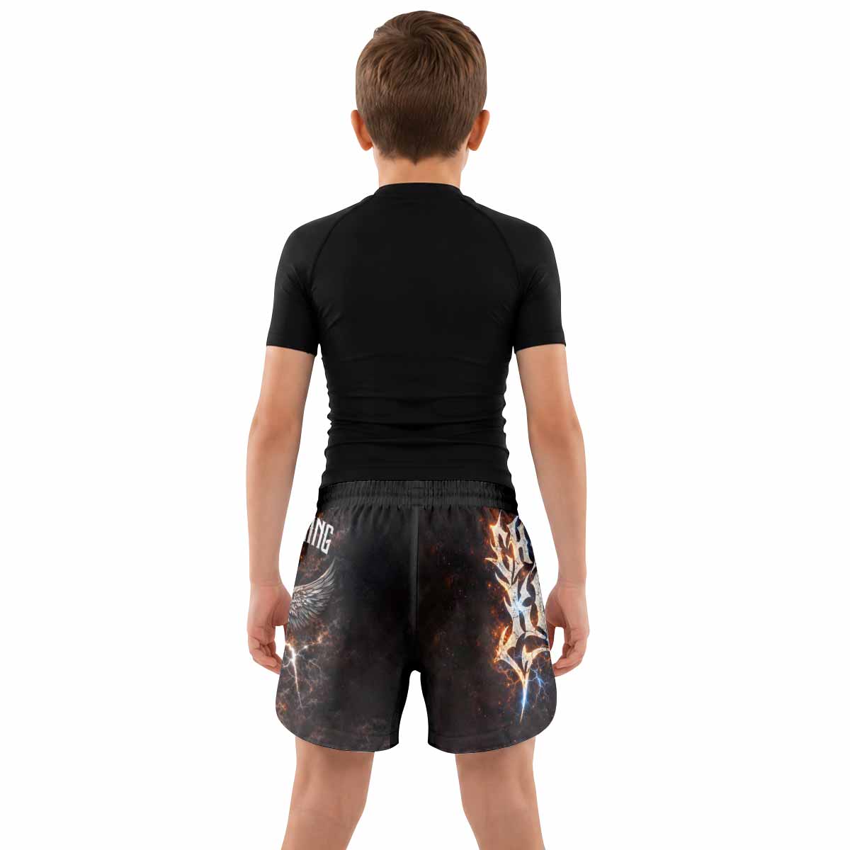 Christ is King Kids Grappling Shorts - lifestyle