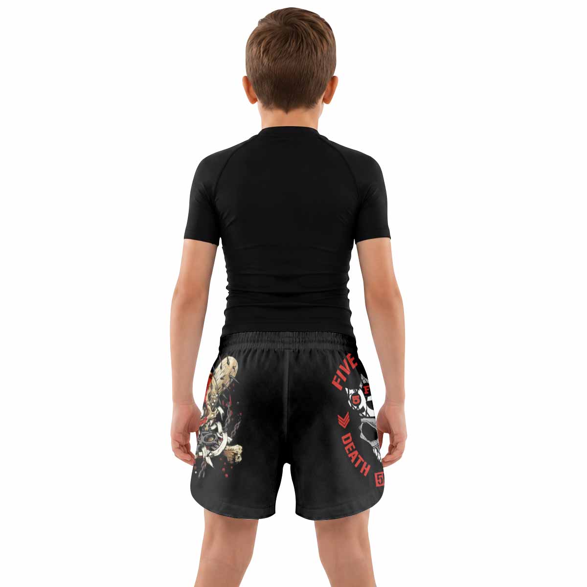 Five Finger Death Punch Shadowrolls Kids Grappling Shorts - lifestyle