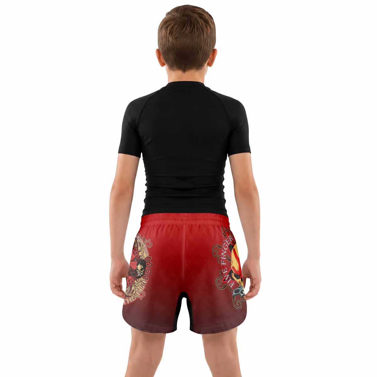 5FDP Five Finger Death Punch Kids Grappling Shorts - lifestyle
