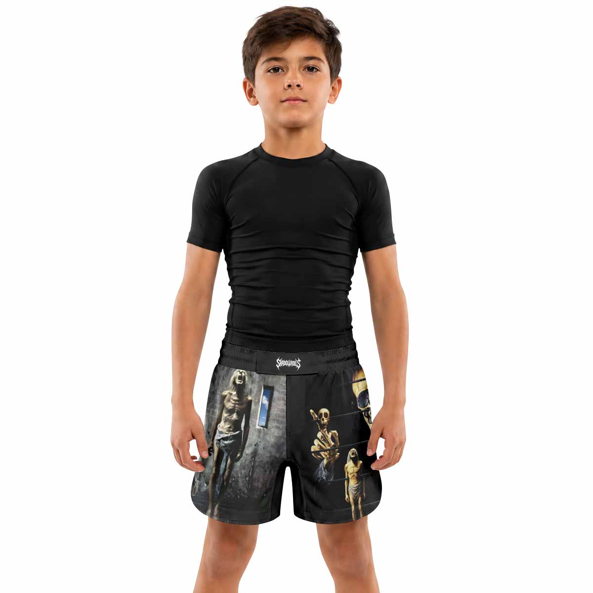 Megadeth Prison of Flesh Kids Grappling Shorts - lifestyle