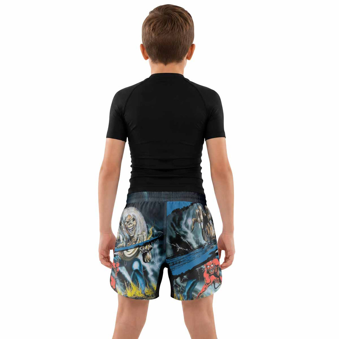 Iron Maiden The Number of the Beast Kids Grappling Shorts - lifestyle