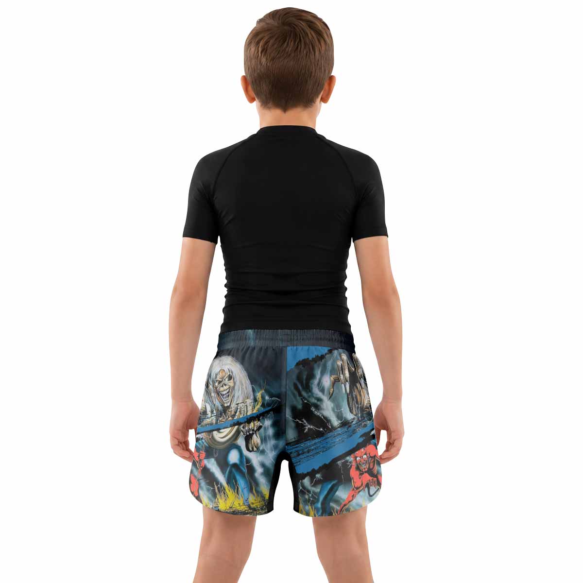 Iron Maiden The Number of the Beast Kids Grappling Shorts - lifestyle