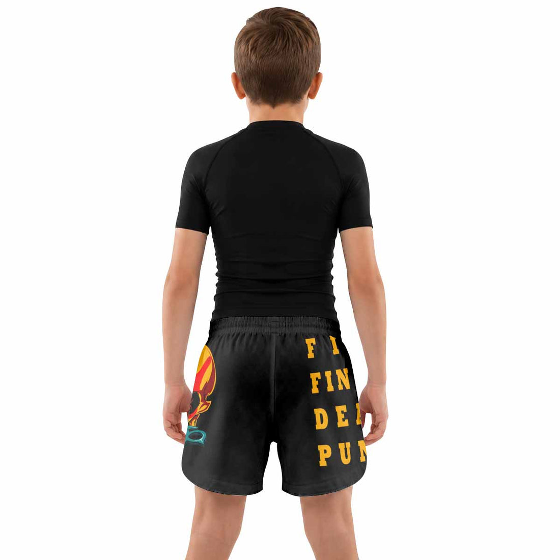 Five Finger Death Punch Camo Kids Grappling Shorts - lifestyle