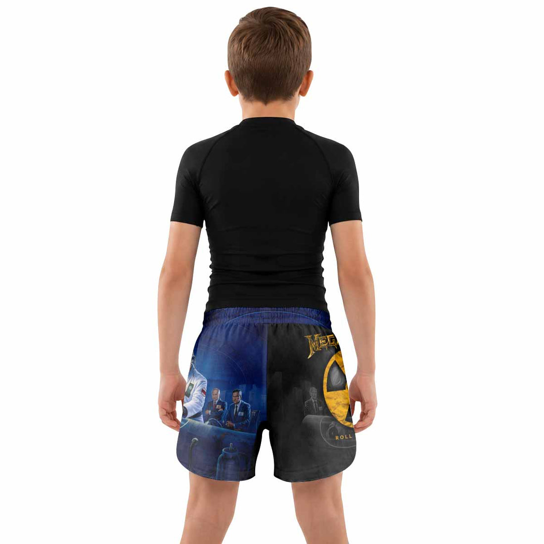 Megadeth Roll In Peace Kids Grappling Shorts - lifestyle