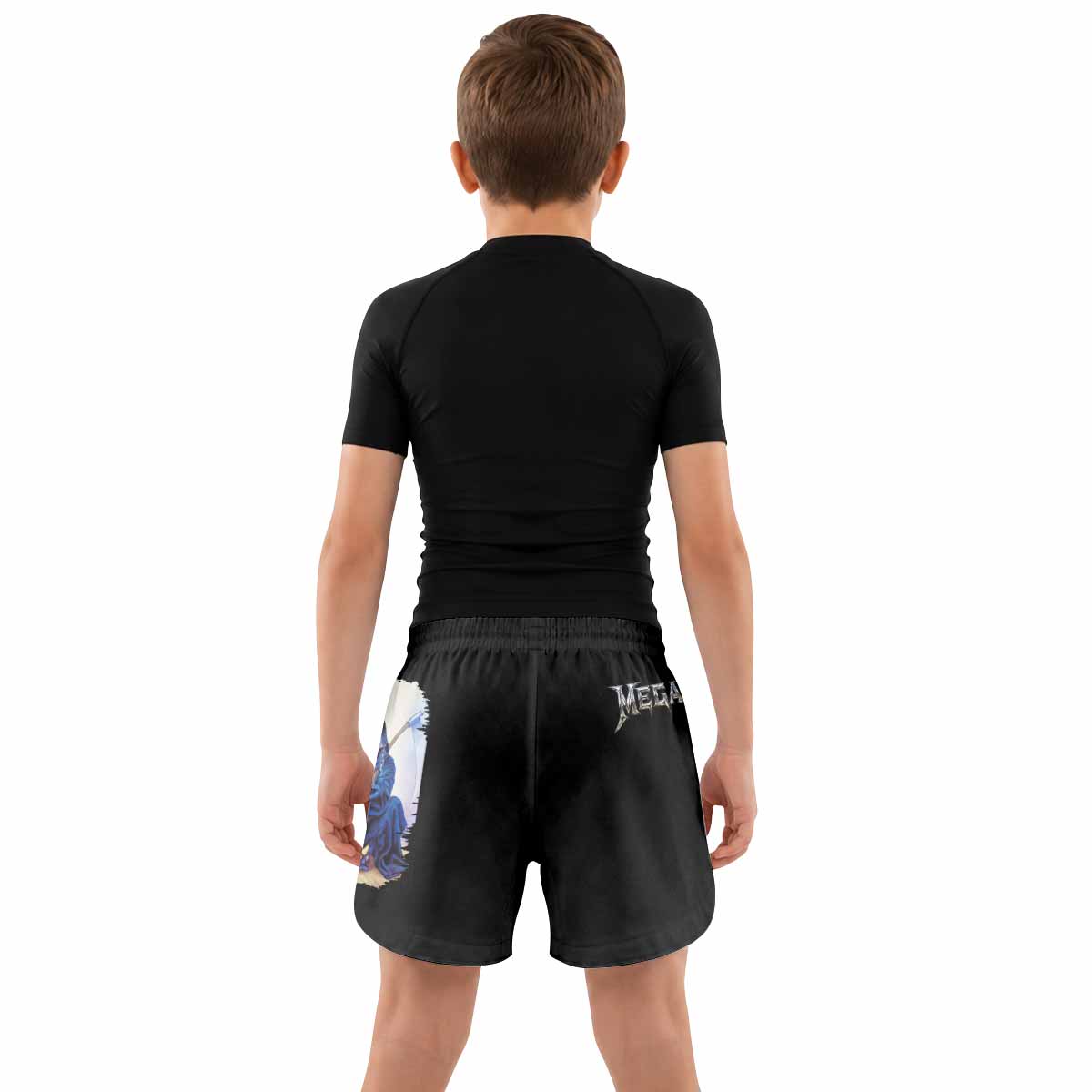 Megadeth Countdown to Submission Kids Grappling Shorts - lifestyle