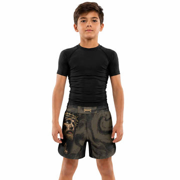 Live for Him Kids Grappling Shorts - lifestyle