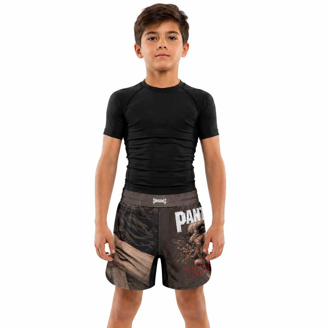 Pantera Vulgar Display Of Control Kids Grappling Shorts - lifestyle