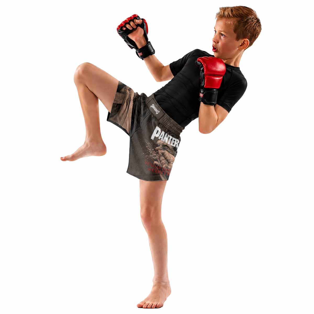 Pantera Vulgar Display Of Control Kids Grappling Shorts - lifestyle