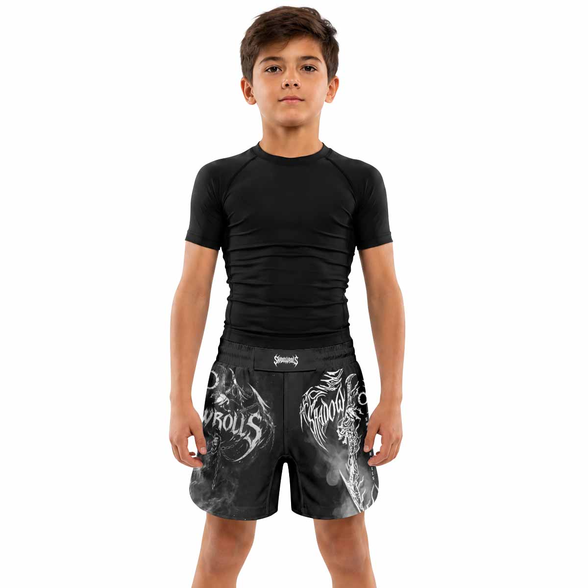 Wraith of the Abyss Kids Grappling Shorts - lifestyle