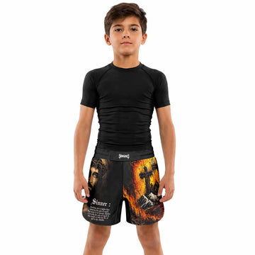 Saint Living Kids Grappling Shorts - lifestyle