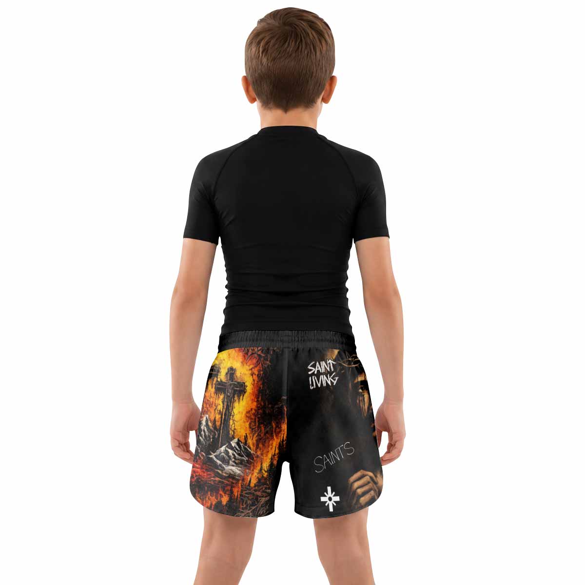 Saint Living Kids Grappling Shorts - lifestyle