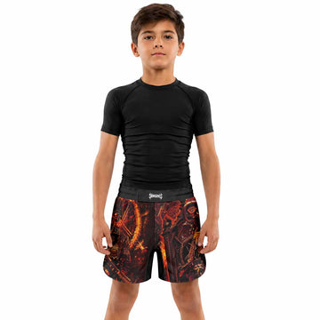Slayer Goat Skull Kids Grappling Shorts - lifestyle