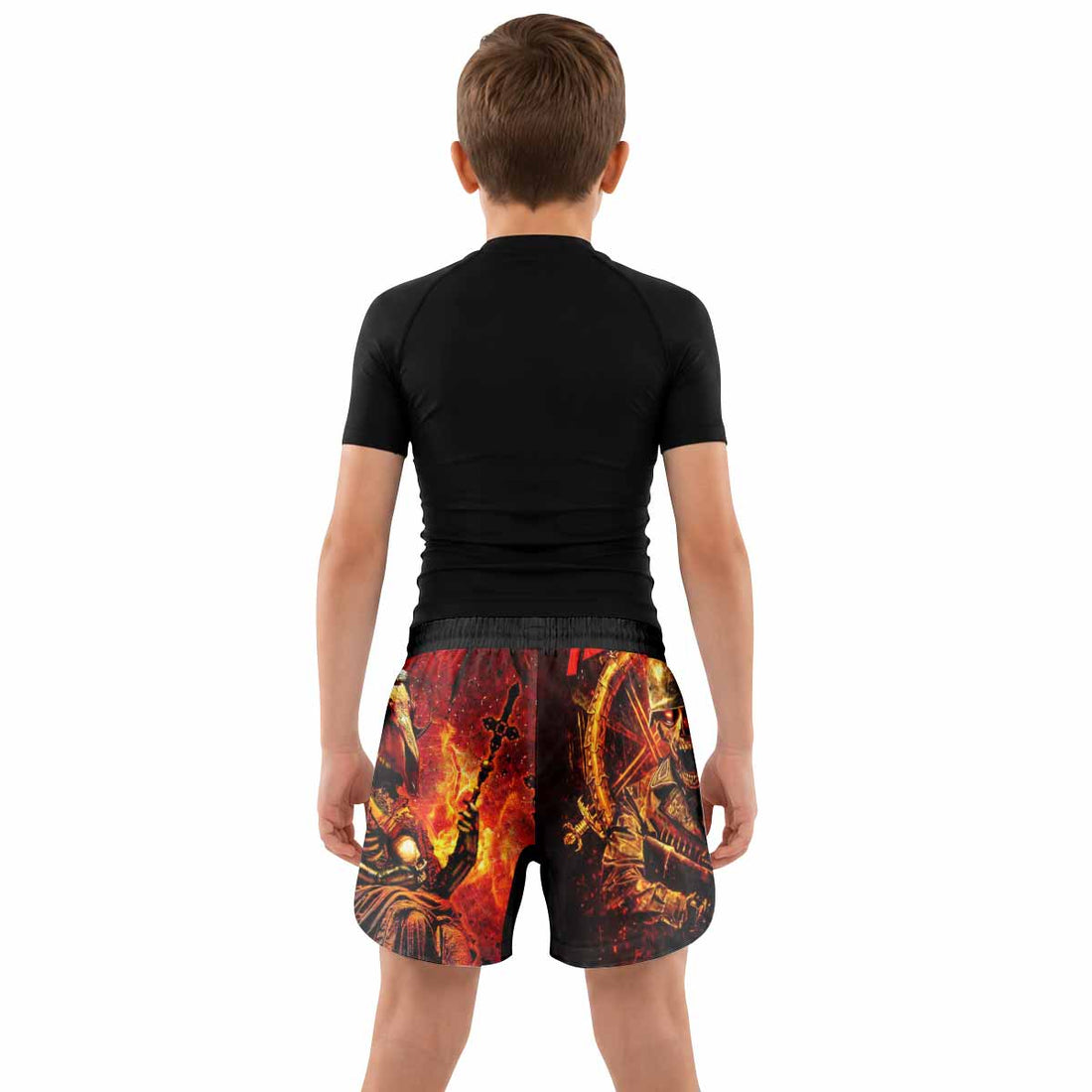 Slayer Goat Skull Kids Grappling Shorts - lifestyle