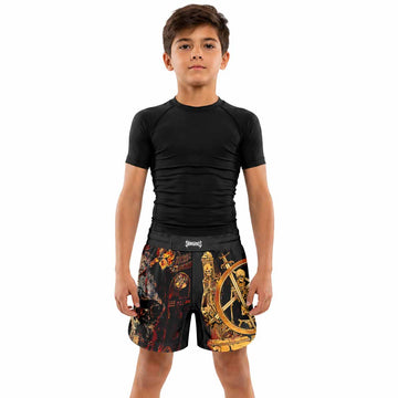Slayer South Of Heaven Kids Grappling Shorts - lifestyle